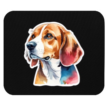 Discover Beagle Watercolor Mouse Pads