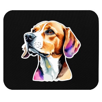 Discover Beagle Watercolor Mouse Pads