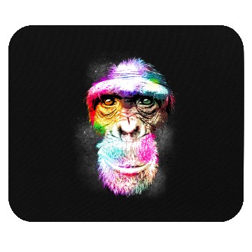 Discover Colorful Retro Realistic Monkey Face Funny Graphic Mouse Pads