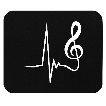 Discover Music Clef Note Violin Treble Sound Pulse ECG Mouse Pads
