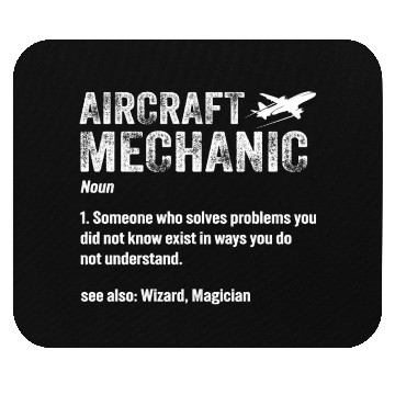 Discover Aircraft Mechanic Funny Pilot & Aviation Airplane Mouse Pads
