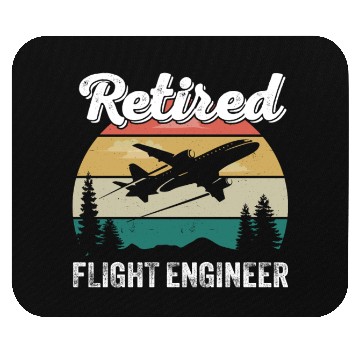 Discover Retired Flight Engineer Retirement Pilot & Aviatio Mouse Pads