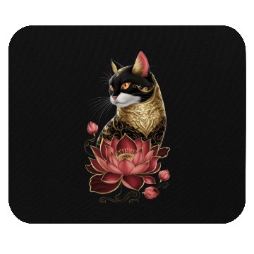 Discover Opulent Regal Black Cat Mouse Pads