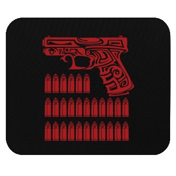 Discover Tribal Gun Illustration Mouse Pads