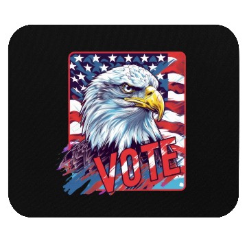 Discover Unique Eagle American Flag Vote US Election 2024 Mouse Pads