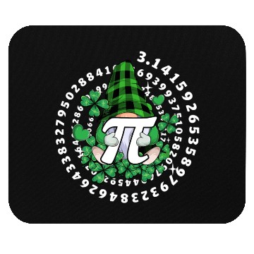 Discover Gnome Hold Shamrock Pi Day Math 314Gnomes Mouse Pads