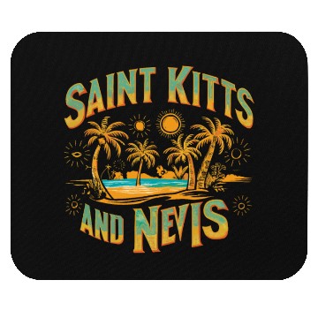 Discover Saint Kitts And Nevis Souvenir Tropical Paradise Mouse Pads