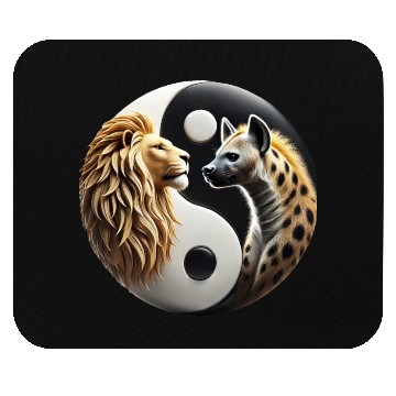 Discover Lion & Hyena - Yin-Yang Mouse Pads