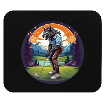Discover Scary Halloween Party Costume Werewolf Golf Mouse Pads