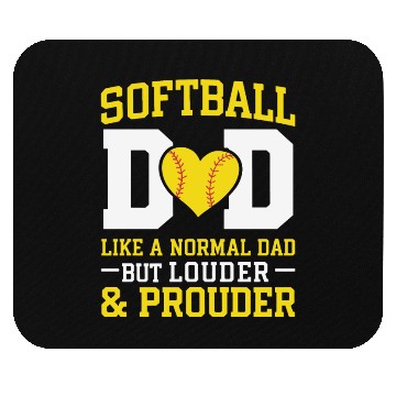 Discover Prouder Softball Dad Funny Daddy Father's Day Mouse Pads
