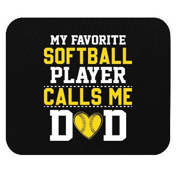 Discover Softball Dad Funny Daddy Father's Day Mouse Pads