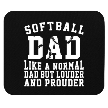 Discover Prouder Softball Dad Funny Daddy Father's Day Mouse Pads