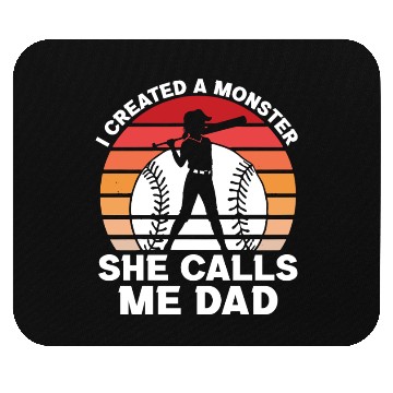 Discover Calls Me Softball Dad Funny Daddy Father's Day Mouse Pads
