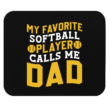 Discover Calls Me Softball Dad Funny Daddy Father's Day Mouse Pads