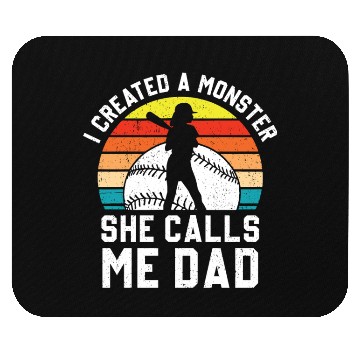 Discover Calls Me Softball Dad Funny Daddy Father's Day Mouse Pads
