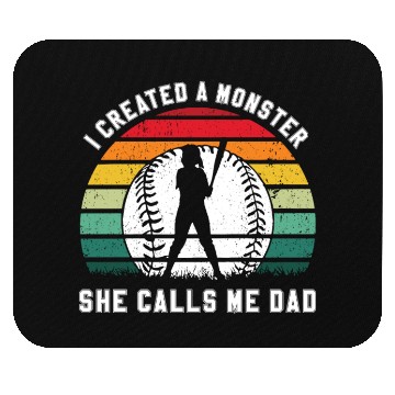 Discover Calls Me Softball Dad Funny Daddy Father's Day Mouse Pads