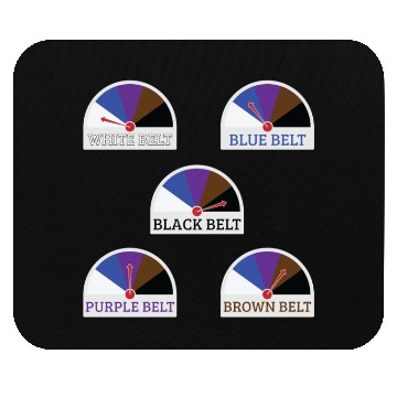 Discover Jiu Jitsu Belts Sticker Mouse Pads