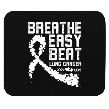 Discover Breathe Easy Beat Lung Cancer Awareness Warriors Mouse Pads