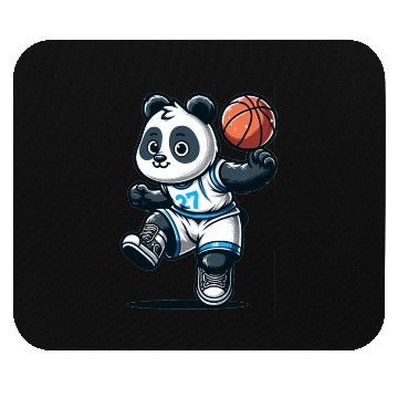 Discover Cute Basketball Player Panda Mouse Pads