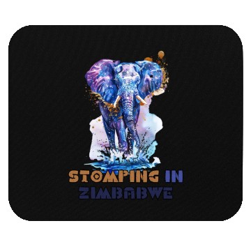 Discover Zimbabwe Elephant Painting Mouse Pads Design