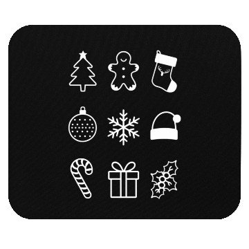 Discover Christmas Doodle Gingerbread Tree Candy Xmas Mouse Pads