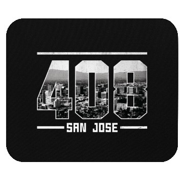 Discover Vintage San Jose 408 Mouse Pads