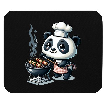 Discover Cute BBQ Panda Mouse Pads