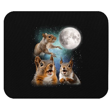 Discover Funny Squirrel Moon Space! Nerd, Geed, Science Mouse Pads