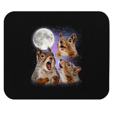 Discover Funny Squirrel Moon Space! Nerd, Geed, Science Mouse Pads