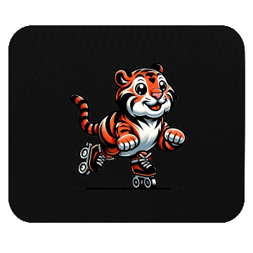 Discover Cute Inline Skater Tiger Mouse Pads