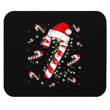 Discover Candy Cane Lights Christmas Mouse Pads