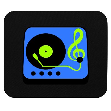 Discover Music Clef Note Record Plate Vinyl DJ Party Treble Mouse Pads