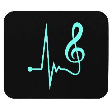Discover Music Clef Note Violin Treble Sound Pulse ECG Mouse Pads