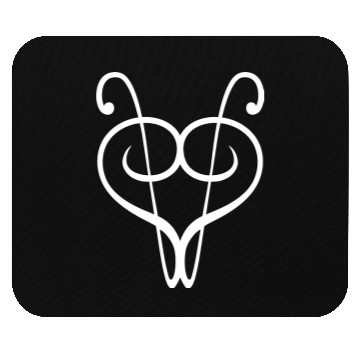 Discover 2 Music Bass Clef Heart Love Note Two Treble Sound Mouse Pads