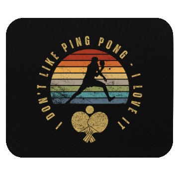 Discover I Love Ping Pong Funny Ping Pong Player Mouse Pads