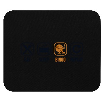 Discover Eat Sleep Bingo Repeat Professional Caller Mouse Pads