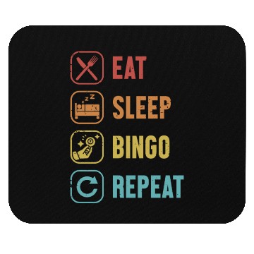 Discover Eat Sleep Bingo Repeat Daubers Professional Mouse Pads