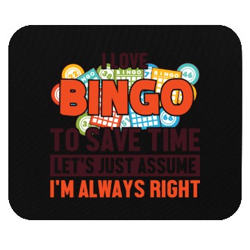 Discover Bingo Let's Assume I'm Right Caller Daubers Bingo Mouse Pads