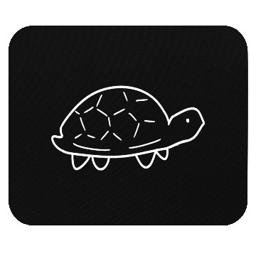 Discover Minimalistic Turtle Sketch (white) Mouse Pads