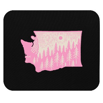 Discover Washington DC Wild Outline State Mouse Pads