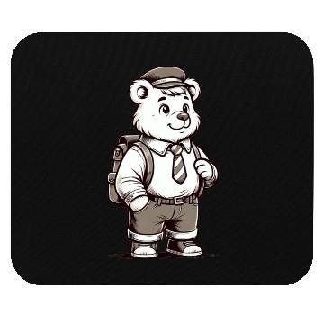 Discover Cute Schoolboy Bear Mouse Pads