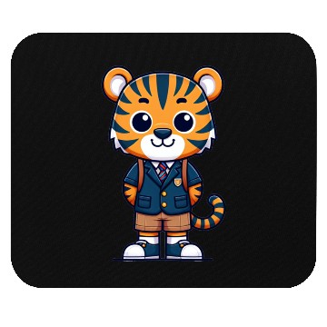 Discover Cute Schoolboy Tiger Mouse Pads