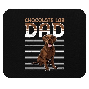 Discover Labrador CHOCOLATE LAB DAD Labrador Owner Mouse Pads