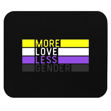 Discover Non Binary Pride NB More Love Less Gender LGBTQ Mouse Pads