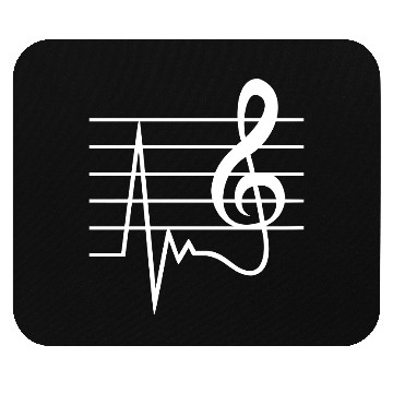 Discover Music Clef Note Violin Treble Sound Pulse ECG Mouse Pads