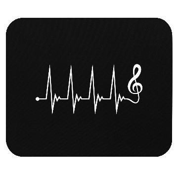 Discover Music Clef Note Violin Treble Sound Pulse ECG Mouse Pads