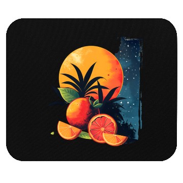 Discover Vibrant Fruit Background with Oranges and Grapefru Mouse Pads