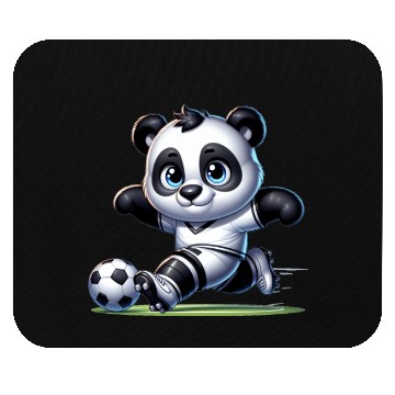 Discover Cute Soccer Player Panda Mouse Pads