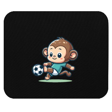Discover Cute Soccer Player Monkey Mouse Pads