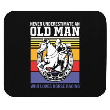 Discover Equestrian Horse An Old Man Who Loves Horse Racing Mouse Pads